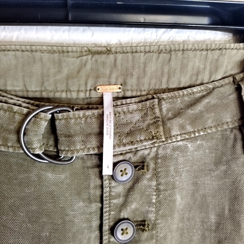 Free People Olive Green Washed Utility Jogger Pants - Picture 6 of 13